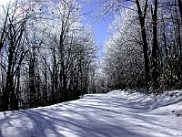 Snow Scene at Babcock State Park  Snow Scene at Babcock State Park : wv snow babcock winter park