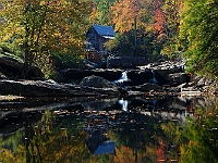 Grist Mill in Autumn  Grist Mill in Autumn : wv grist mill babcock park autumn fall