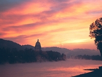 Kanawha River Sunrise  Kanawha River Sunrise : wv kanawha river capitol sunrise