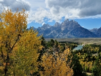 Grand Tetons from Snake River Overlook  Grand Tetons from Snake River Overlook : grand teton national park autumn mountain